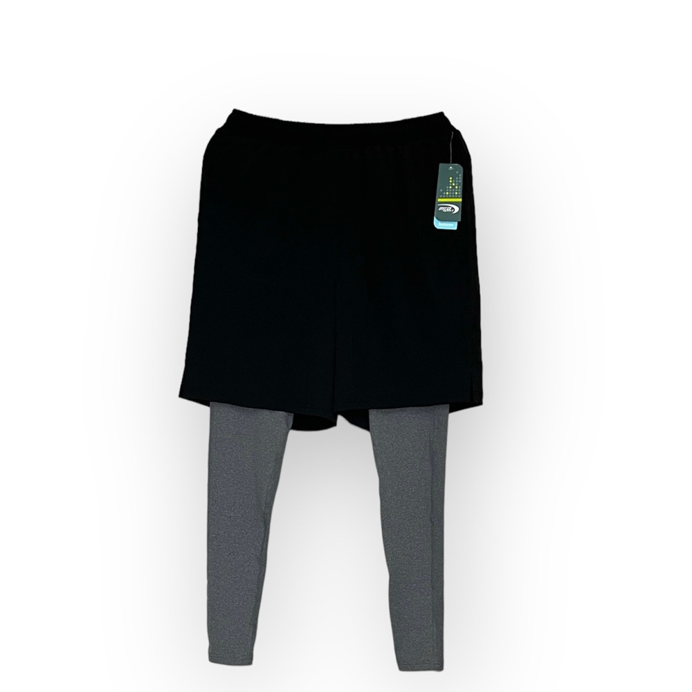 MTA SPORT Men’s Active 2 In 1 Short With Leggings Size Large